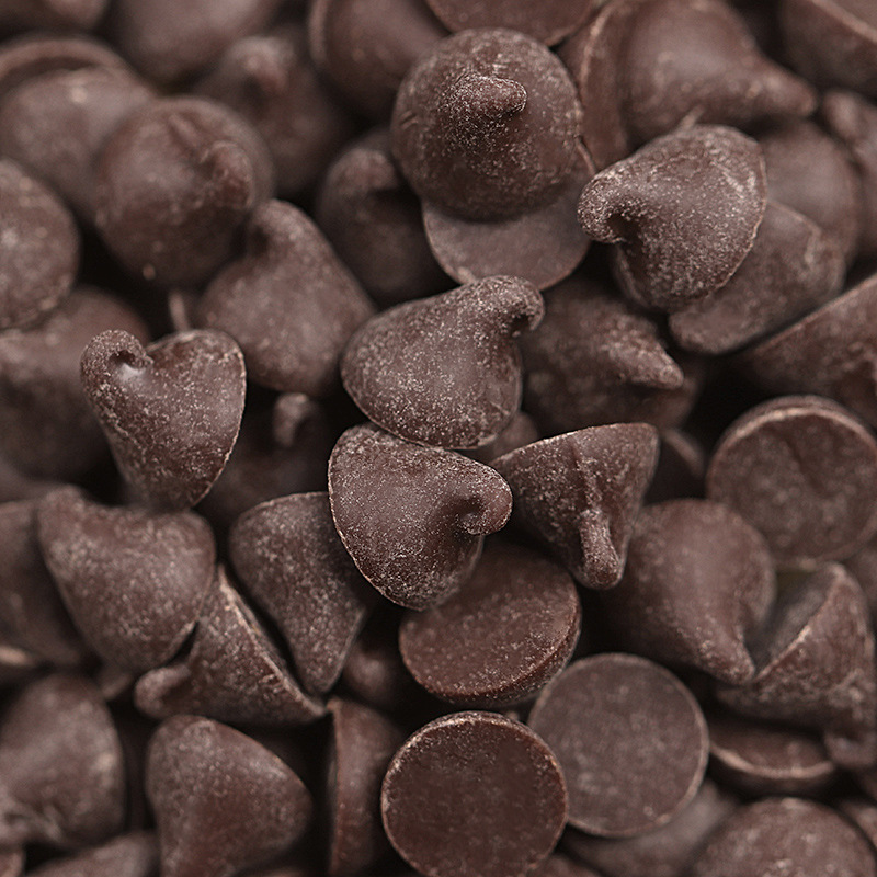 可茜纯可可脂黑巧克力豆44% 迷你巧克力豆烘焙原料西点装饰100g