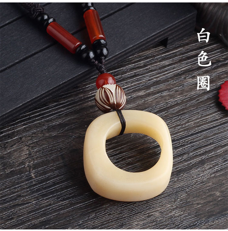 原创手工骆驼骨吊坠简约毛衣链长款百搭民族风项链女复古饰品批发