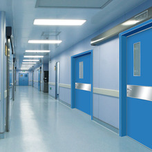 厂家直销医院工程室内门不锈钢防踢板装饰通道门生态免漆门