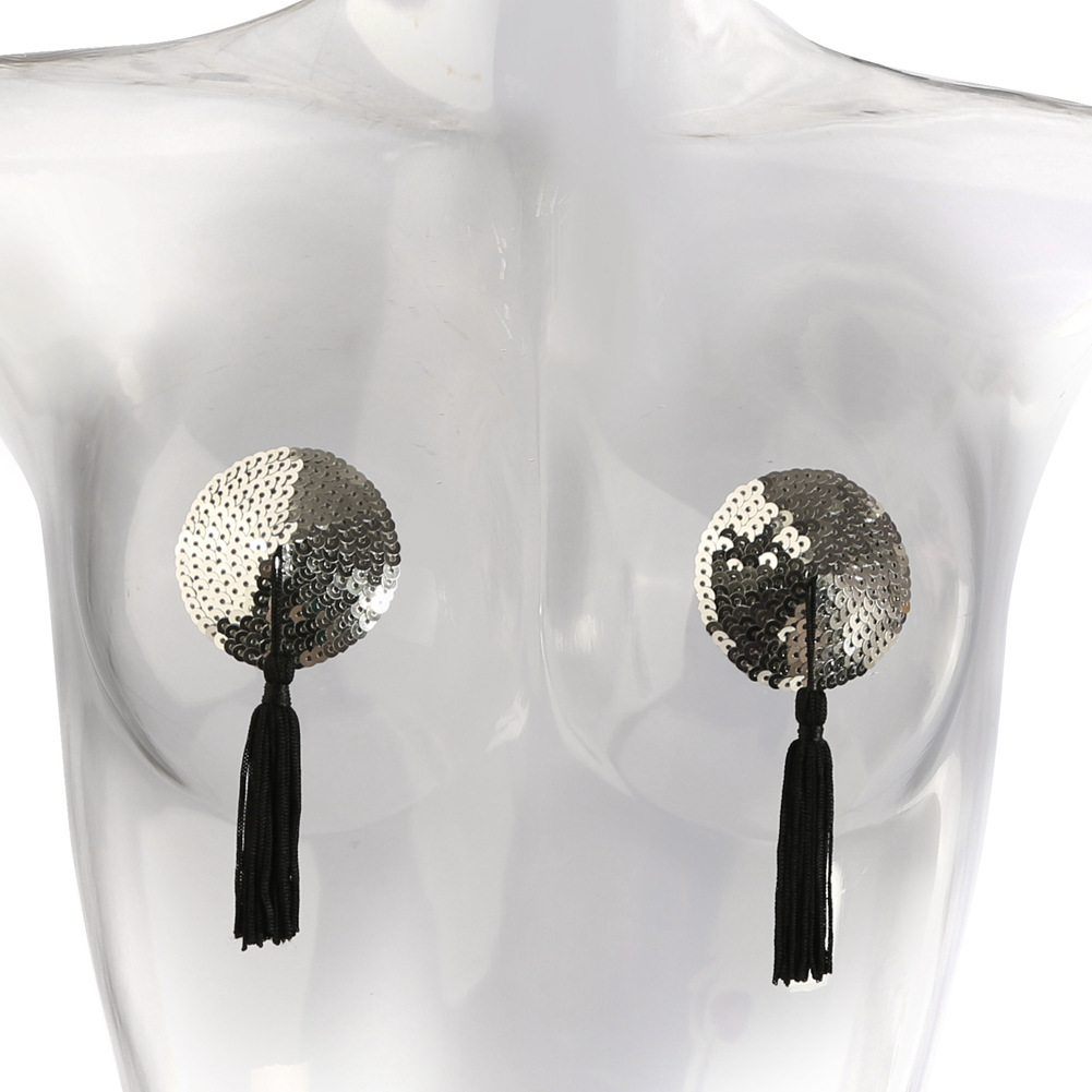 情趣王国性感时尚隐形硅胶圆形亮片乳贴胸贴情趣防走光胸贴批发