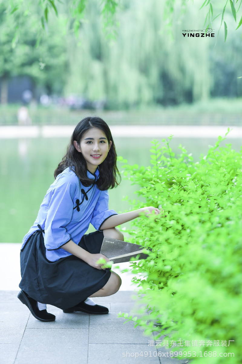 一件代发民国五四青年装女装民国风学生装复古毕业礼服民国拍照服