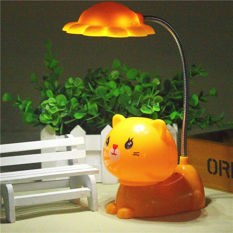 儿童卧室床头台灯陶瓷节能台灯女孩可爱温馨浪漫小天使可调光台灯