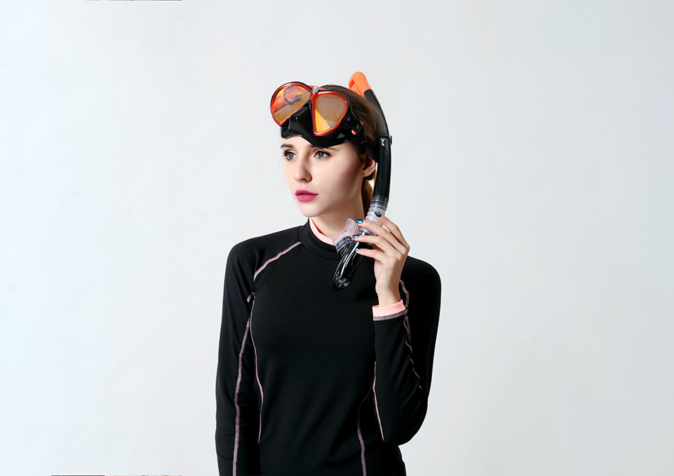 蛙咚 浮潜三宝套装 潜水镜面具全干式呼吸管长脚蹼呼吸管面具