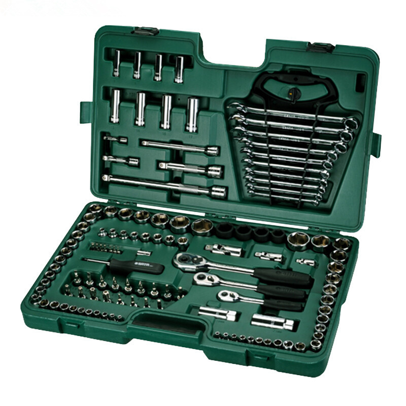 世达汽车维修工具组套公英制棘轮扳手套筒汽修汽保组合套装09014a