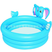 工厂供应 PVC充气水池 动物造型戏水池 可喷水儿童洗浴盆 洗澡池