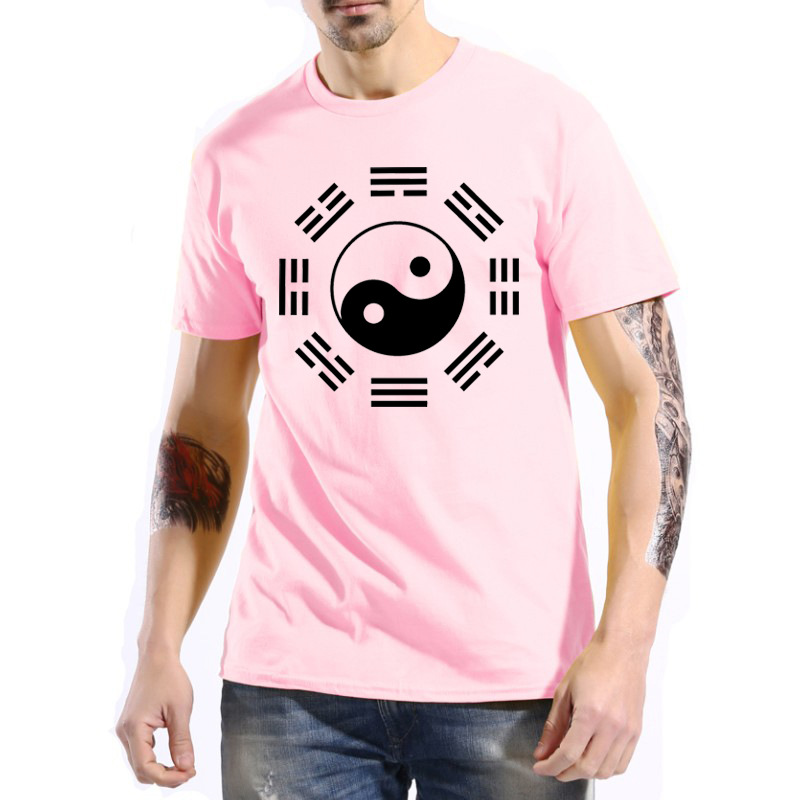 爆款 中国风道家佛教阴阳太极八卦图短袖t恤男夏季女上衣半袖修行