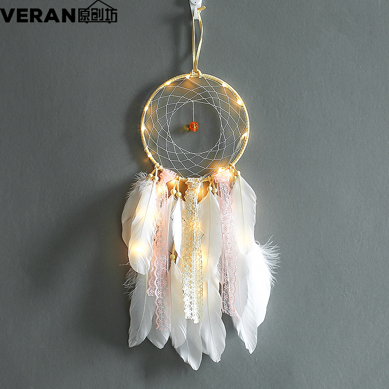 Creative Girlish Heart Simple Dream Catcher Pendant Indoor Decorations Gift for Friends Artistic Gift Xr095