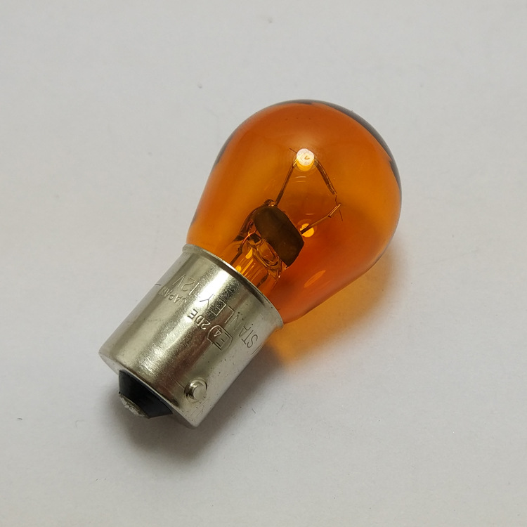 全新斯坦雷 stanley py21w 12v 琥珀色汽车单丝歪脚前后转向灯泡