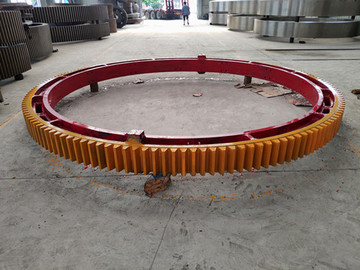 厂家直销φ2.4m滚筒烘干机大齿轮配件