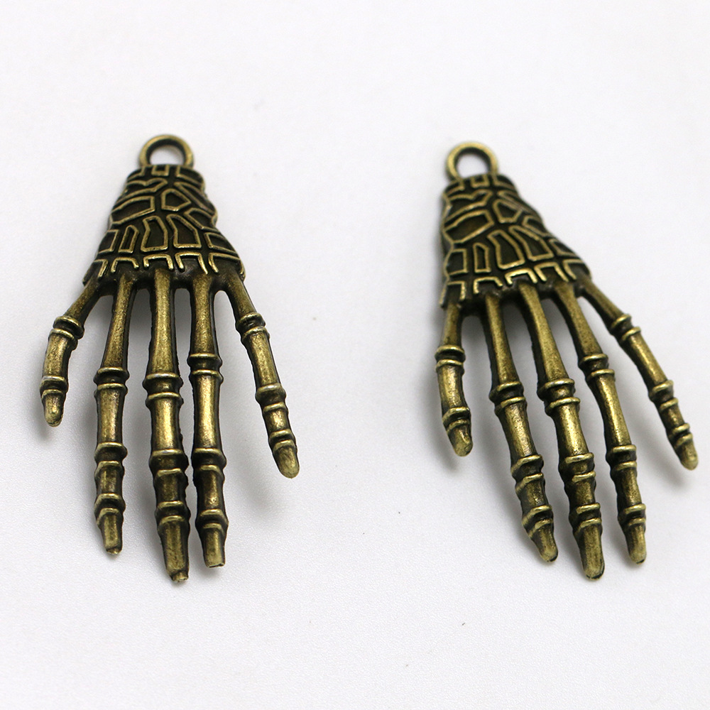 复古合金骷髅鬼爪挂件 手掌吊坠 项链手链耳环吊坠 diy 饰品配件
