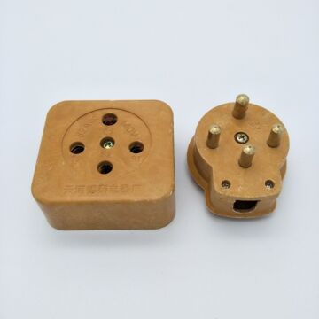 32a三相四线插头插座阻燃抗摔玻璃钢工业插座 电动机安全插座插头