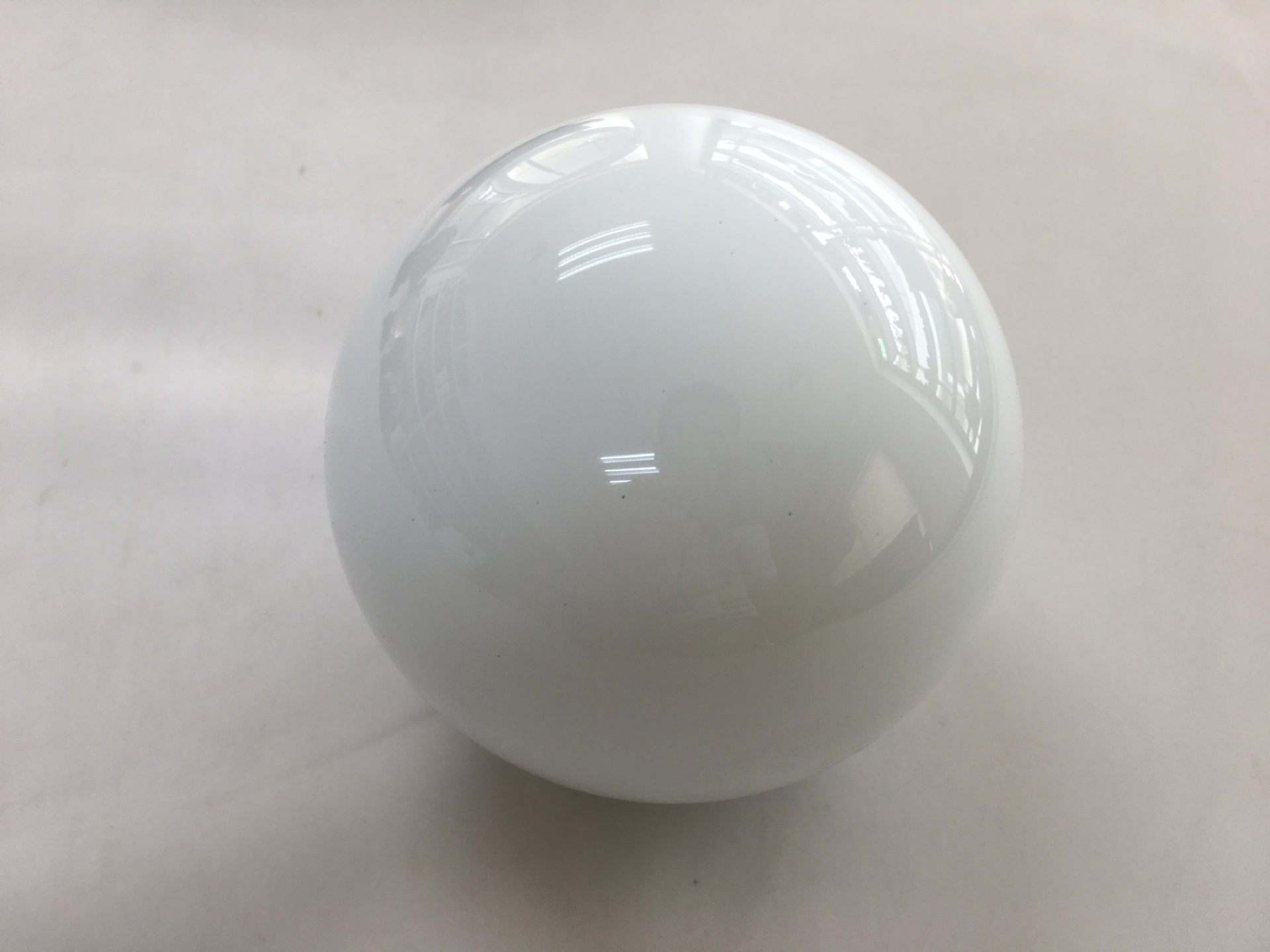 1粒100mm玉白奶油水晶玻璃球10cm白瓷色10公分转运圆球摆件1300克