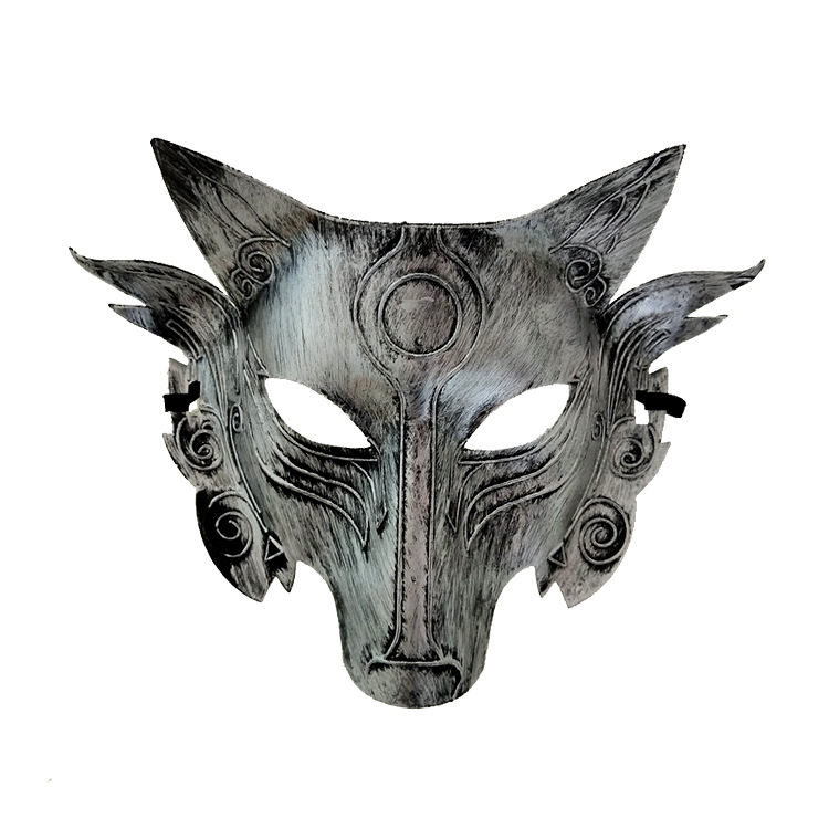 狼人面具 万圣节恐怖面具 狼人杀面具 动物狼头面具表演用品 批发