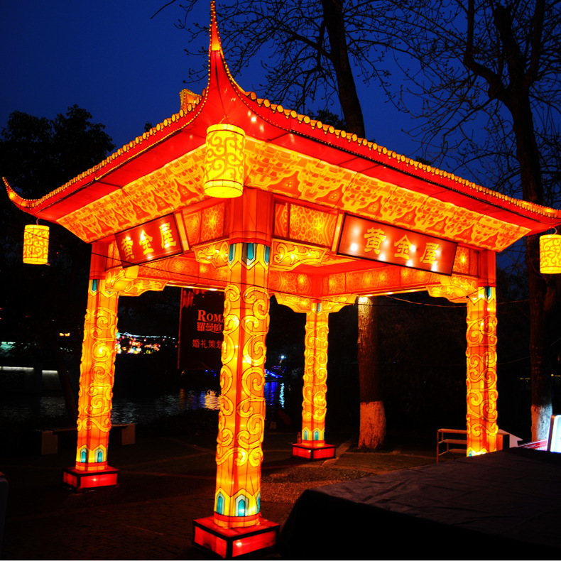 上海大型拱门花灯制作公司民俗彩灯元宵中秋新年春节定制化工厂