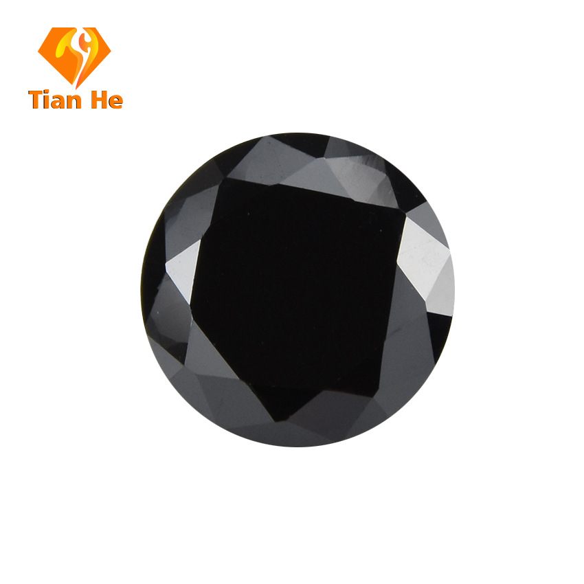 小圆形黑色锆石 人工宝石 黑锆 裸石规格齐全