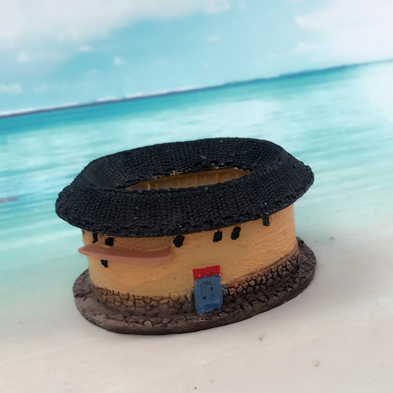 心里沙盘沙具建筑 永定土楼四菜一汤 客家南靖土楼群c款  a-809-c