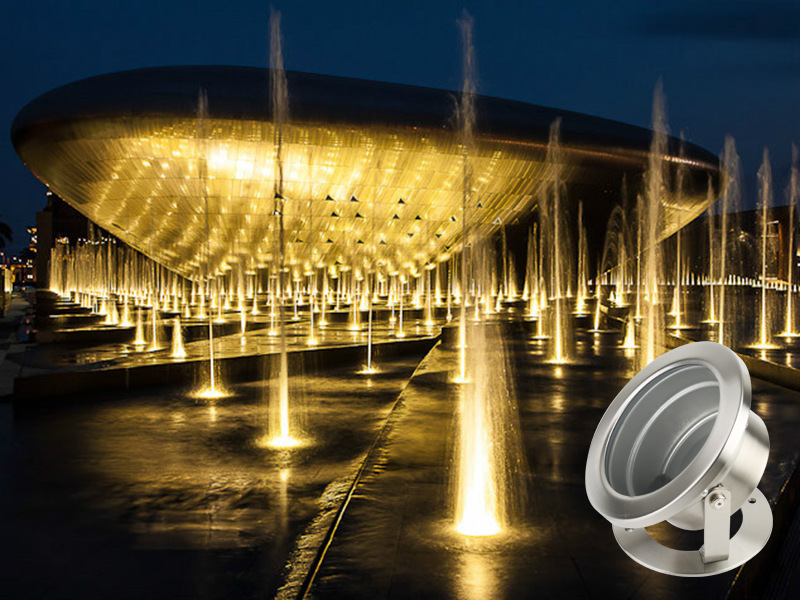 led水下灯游泳池18w水底灯水下地埋灯投光水下灯d240支架型涌泉灯