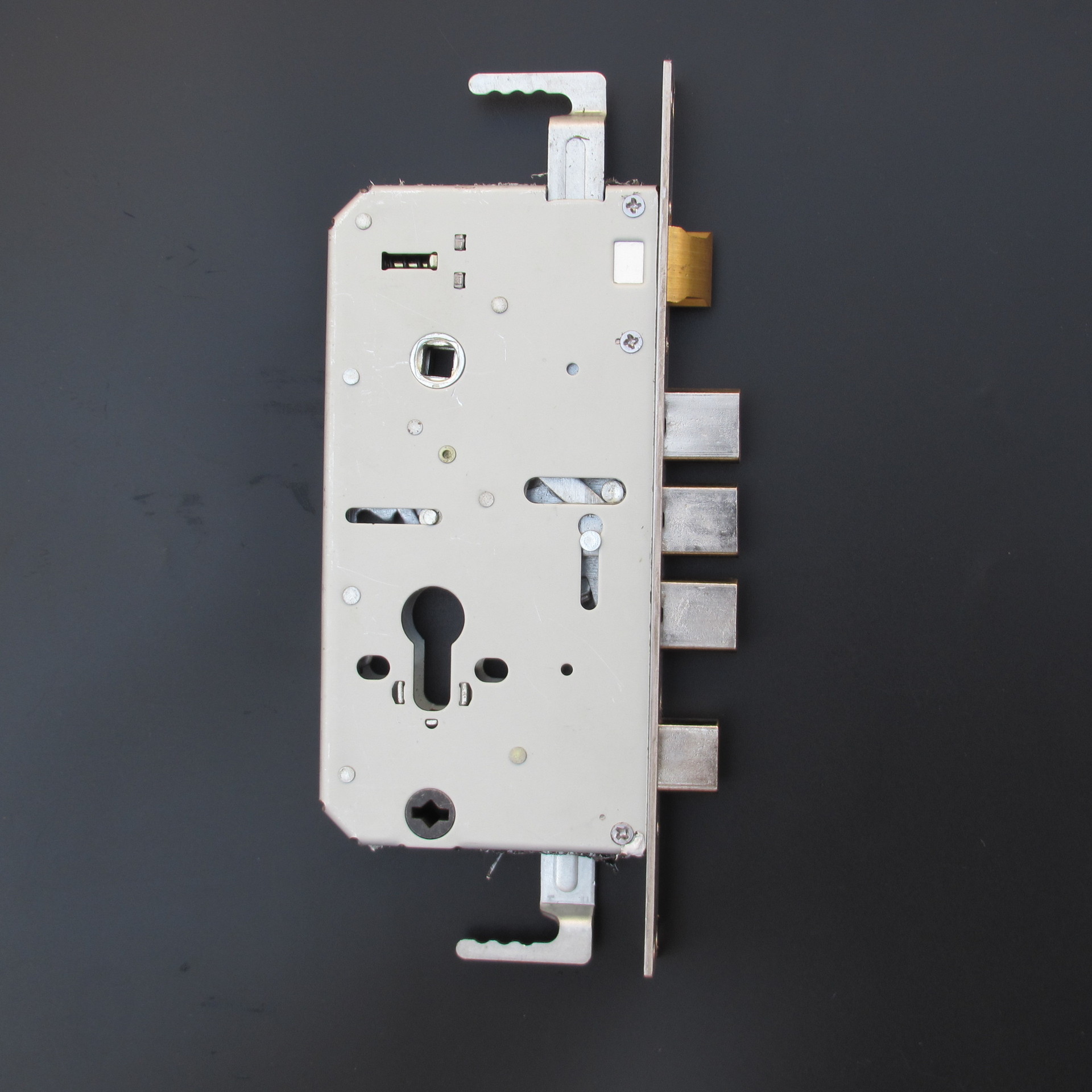 304不锈钢防盗门锁体双活双快小方头锁体通用型智能指纹锁锁体