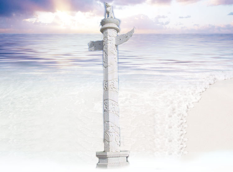 石雕盘龙柱华表雕刻天安门望天猴华表定做园林景观文化柱大型雕塑