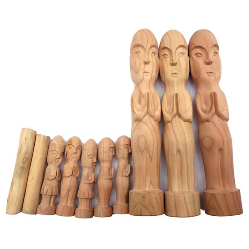 桃木手把件小人偶 肥城桃木请详细腻雕刻线条优美小人偶桃木人