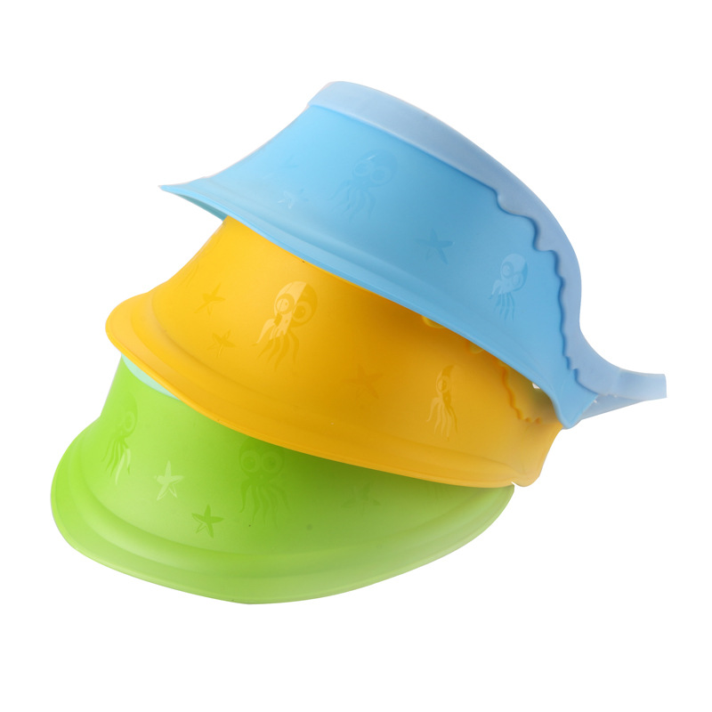 宝宝洗头帽婴幼儿浴帽防水护耳洗澡帽儿童洗头小孩防水帽洗头神器