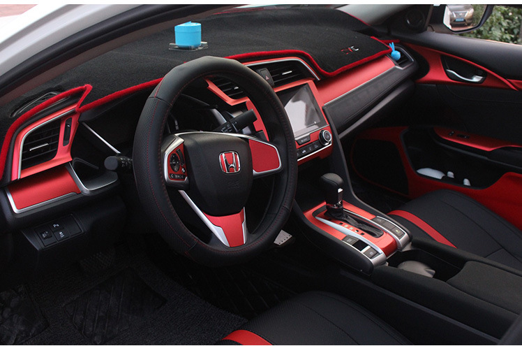 本田十代思域碳纤维贴纸改装思域内饰贴膜中控排挡面贴纸改色车贴