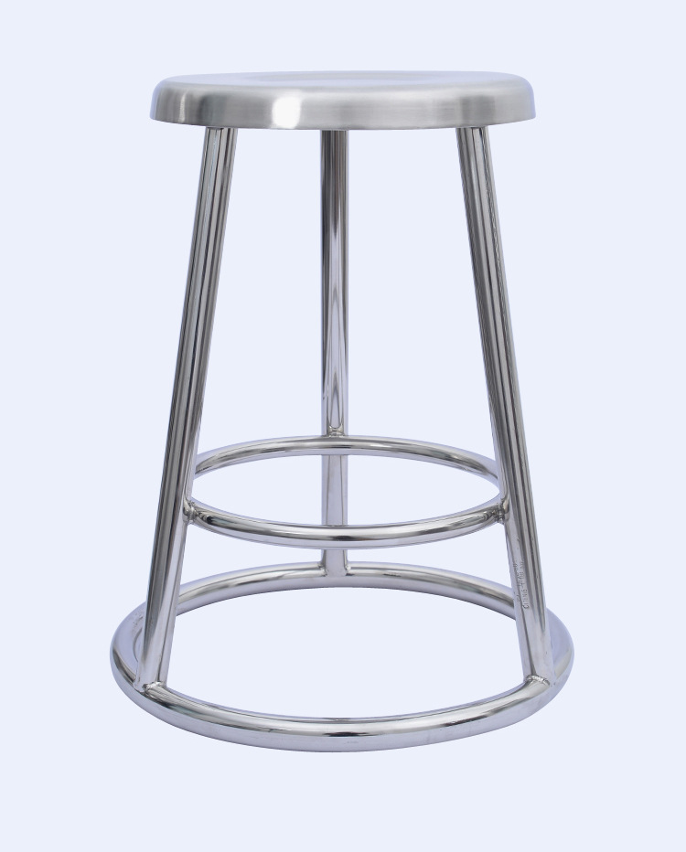 供应 家用加厚不锈钢餐桌凳 员工饭堂304不锈钢高脚圆形凳