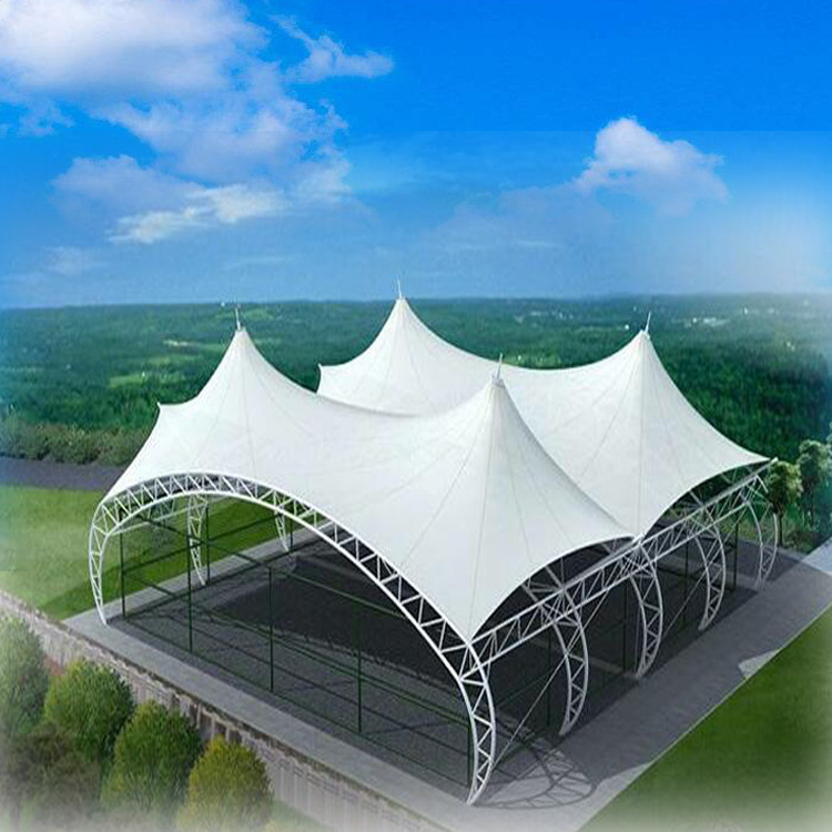 膜结构户外沙滩遮阳棚 定制可伸缩折叠遮阳棚 旅游景观棚