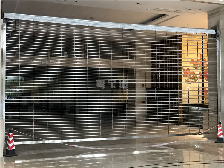 不锈钢通花卷帘门电动防盗镂空商场电动卷闸门进户门车库门定做