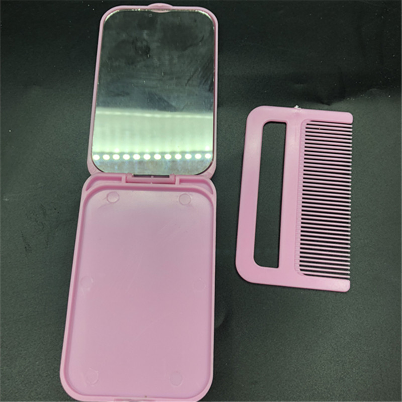 供应批发卡通镜子 化妆折叠镜梳 赠品方形小镜子2元店批发货源