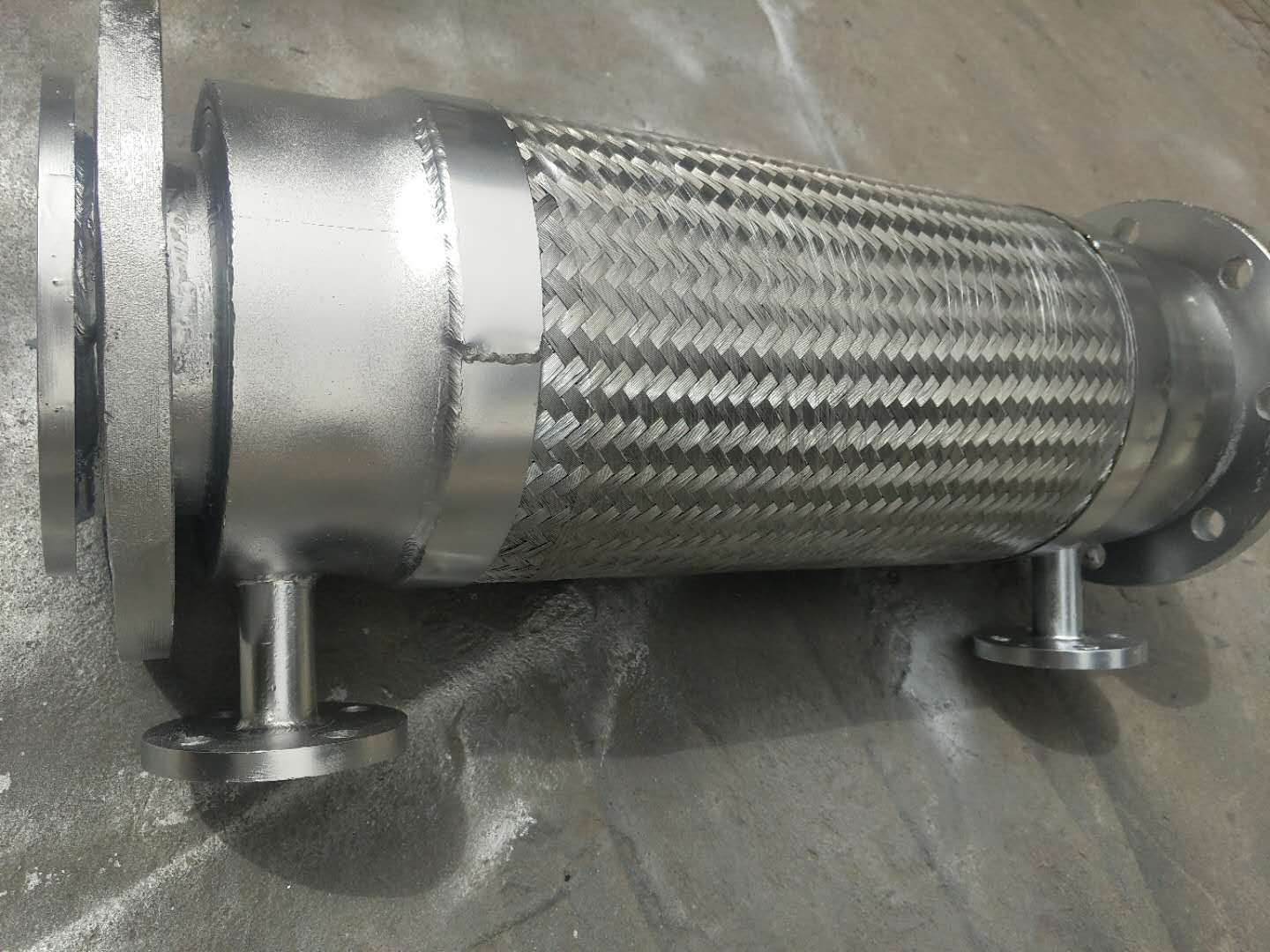 保温换热导热油沥青夹套金属软管活套法兰连接双层波纹软管