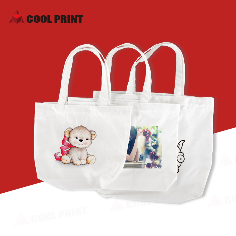 Thermal Transfer Creative Fashionable Canvas Bag Blank Printed One-Shoulder Shopping Hand Bag Artistic Student Tuition Bag