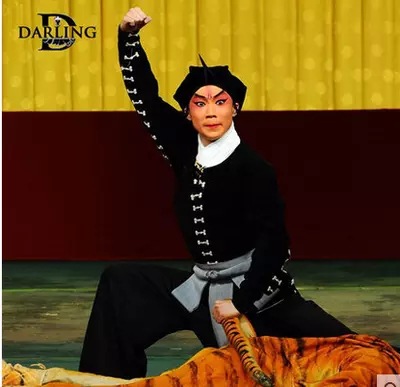 亚梅戏装戏曲舞台古装演出服戏服京剧服武松打虎黑武打衣六角罗帽