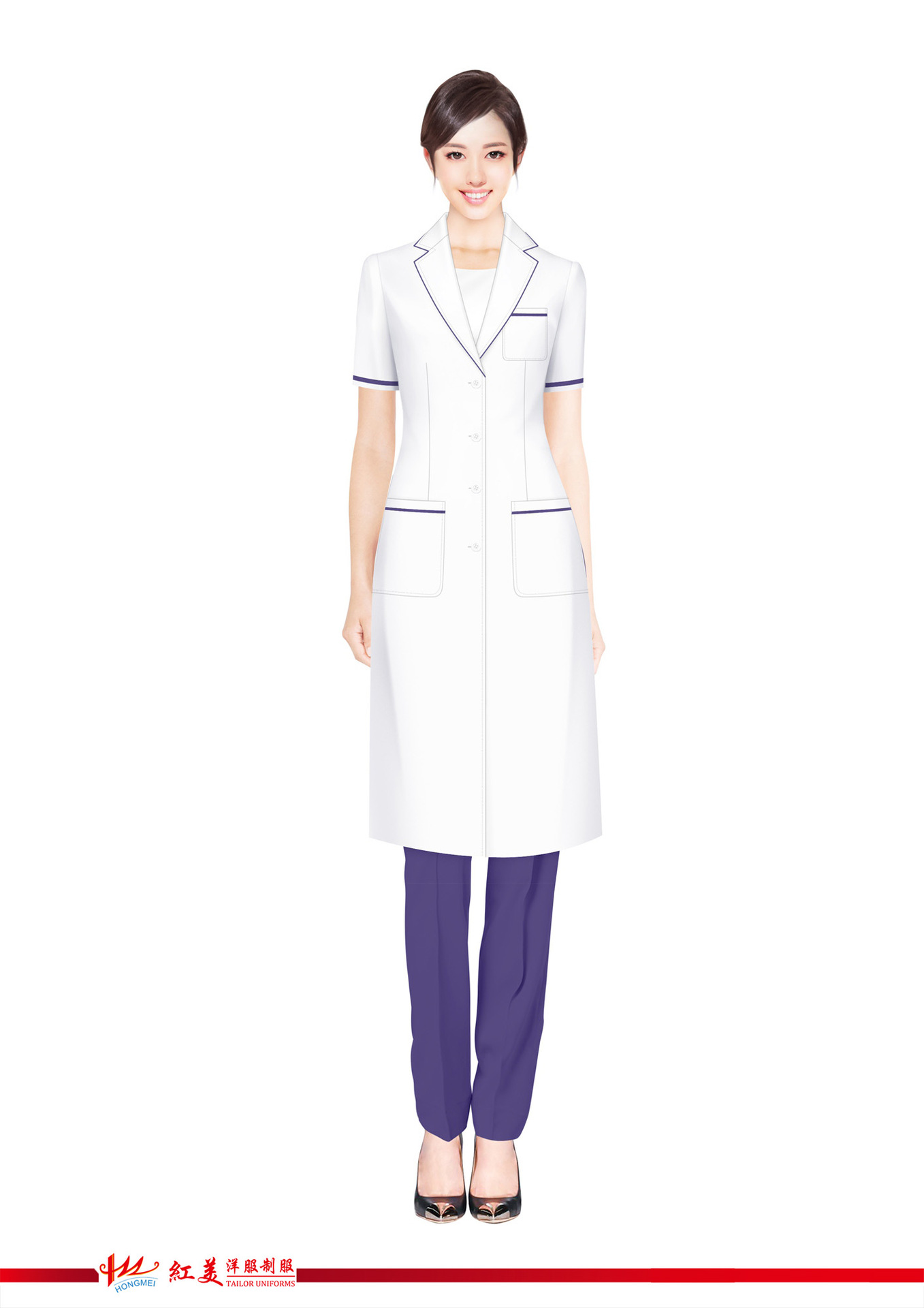 主题医生白大褂医院护士服美容师药店服装实验服工作服设计定做
