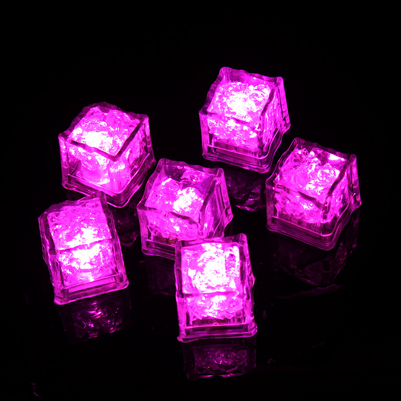 Luminous Ice/Colorful Touch Small Induction Night Lamp/LED Ice Cubes Water Glowing Night Lights Flash