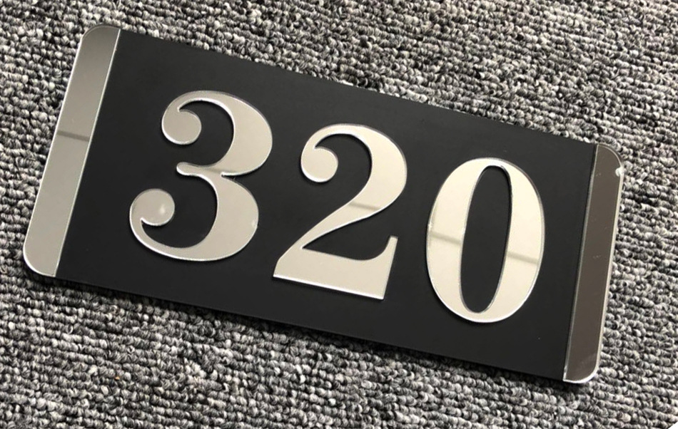 亚克力房间宾馆酒店包厢公寓数字门牌号号码牌楼栋单元楼层牌定制