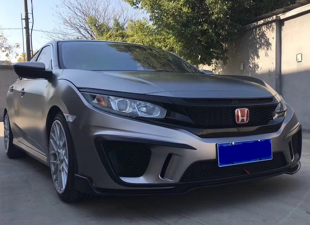 适用于十代思域改装ms款大包围civic大包围前杠后杠中网尾嘴尾翼