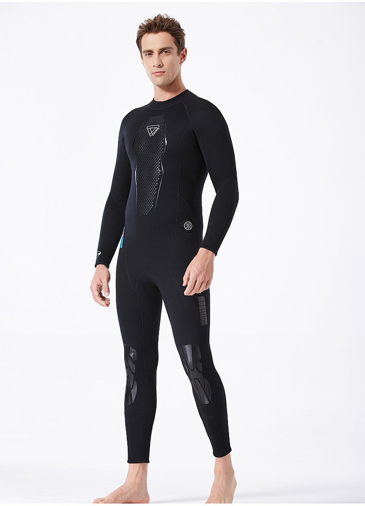 dive&sail新款3mm潜水服男湿式连体保暖潜水衣长袖防水母浮潜泳衣