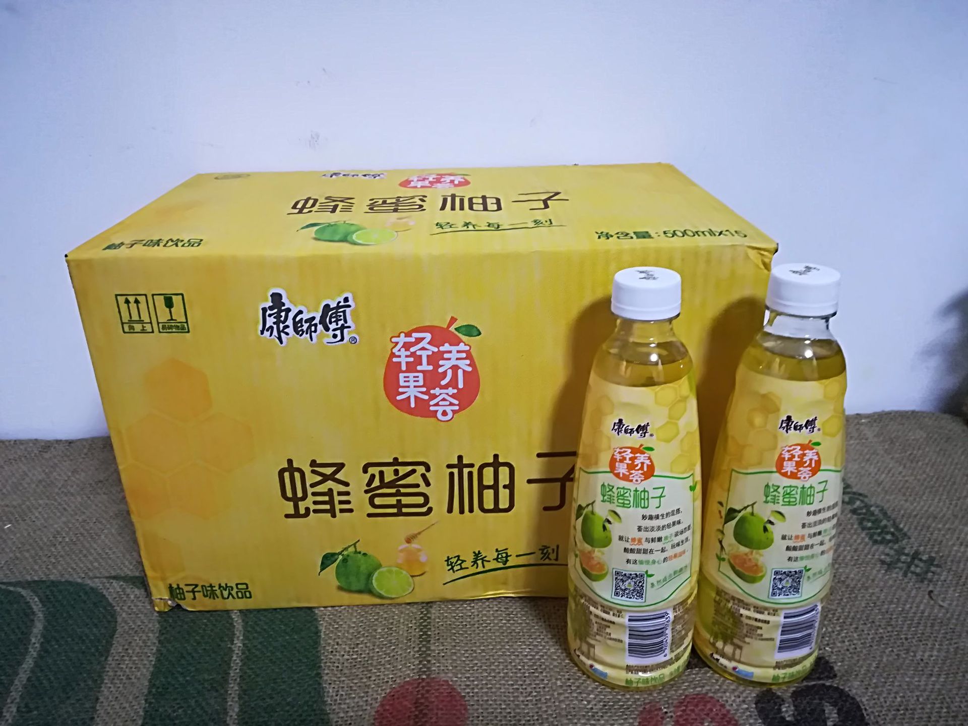 康师傅蜂蜜柚子味饮品 500ml*15瓶整箱 新包装 欢迎选购