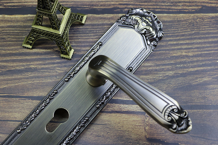 基亚锌合金室内办公室对开门锁静音双开门锁木门锁欧式实木门锁具