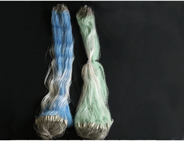 尼龙线粘丝大力马三层粘网挂网粘网捕鱼网沉网浮网渔网粘丝厂家直