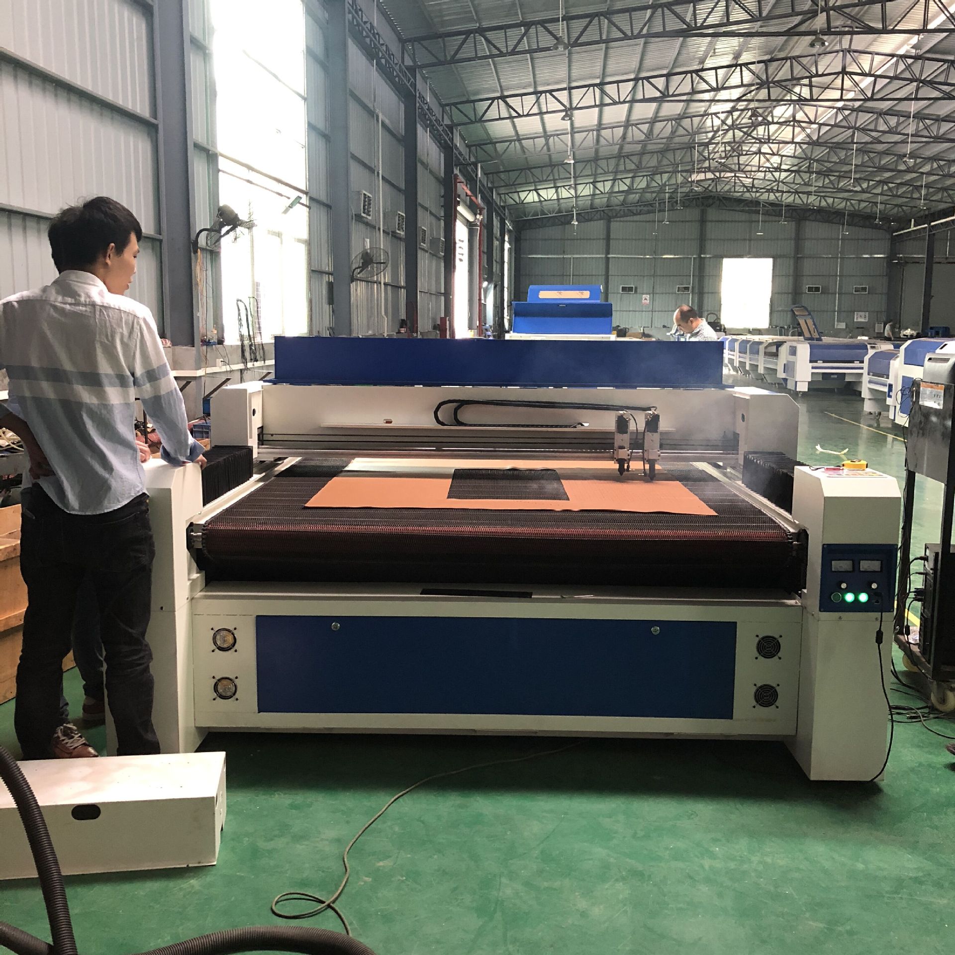 全自动沙发面料激光裁剪机 1625窗帘布料卷料激光切割机 效率高