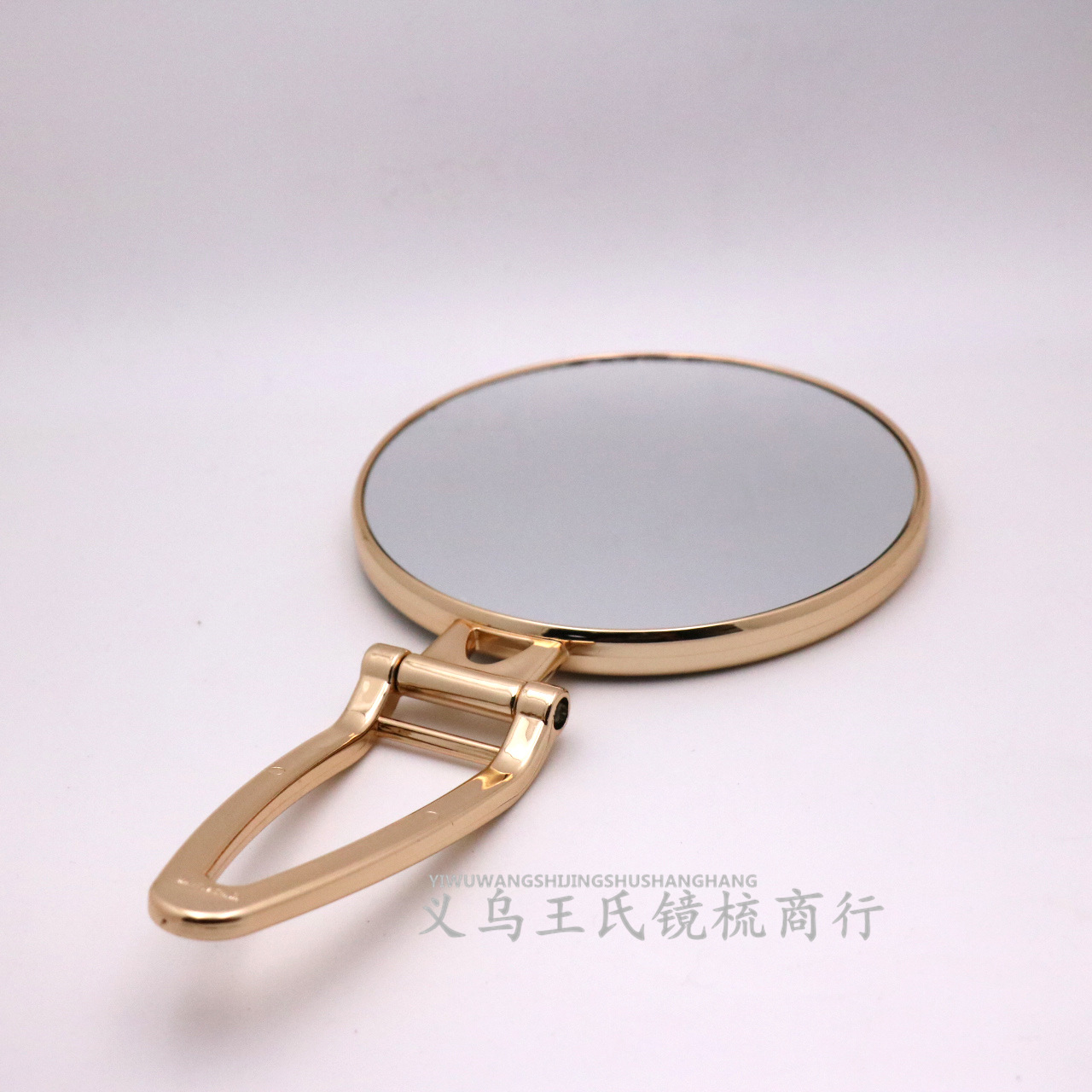 Manufacturer Source High-Grade Electroplating ABS Material Quality Handle Desktop Hanging Dressing Mirror Makeup Mirror Wholesale