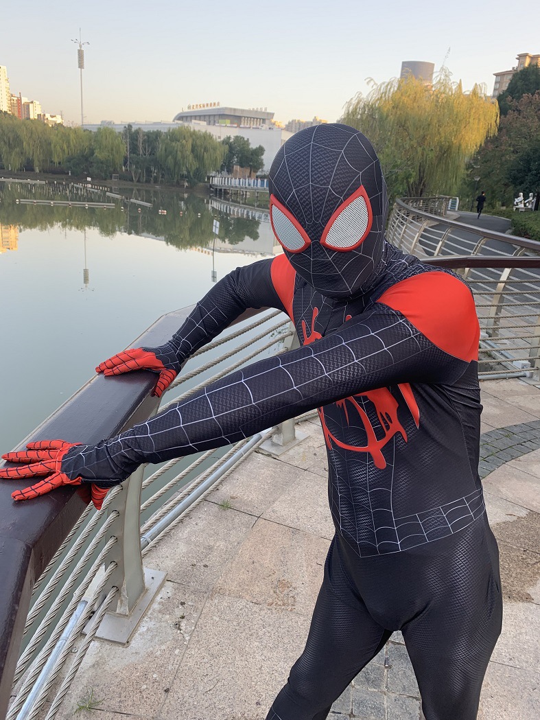 蜘蛛侠连体衣cos扮演服装绿色外星人紧身衣派对道具儿童卡通服装