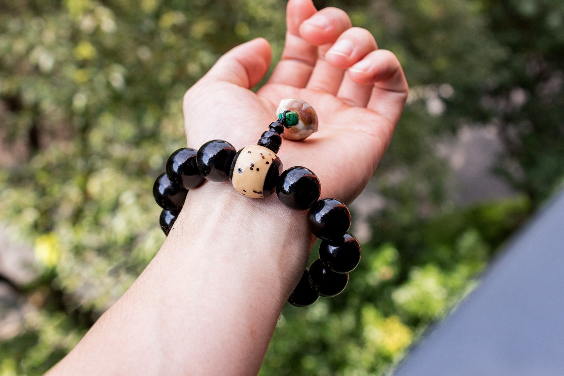 水牛角工艺品手串牛角手链佛珠大气文玩饰品男士