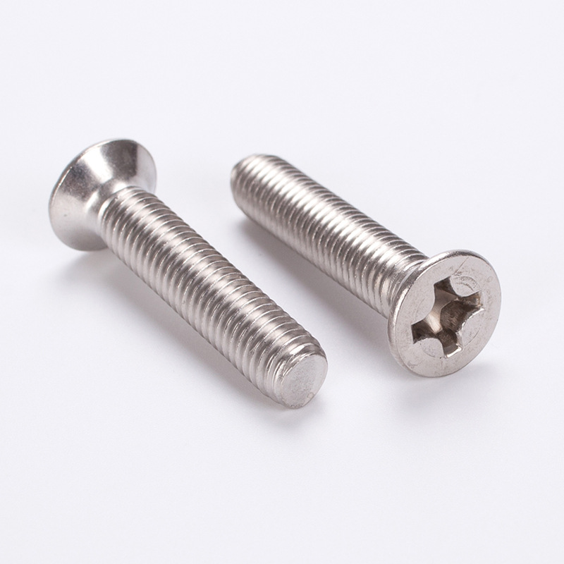 批发304不锈钢螺钉 开关面板沉头螺丝 平头十字螺栓m6全系列