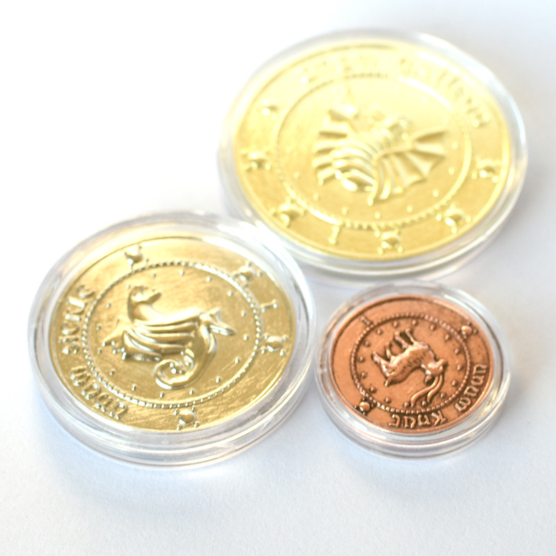 万圣节 电影古灵阁复古标志 魔杖 转换器 金加隆金币项链 盒装