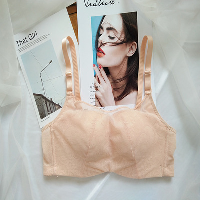 贴牌订制内衣春夏新款抹胸双层蕾丝调整型超聚拢无痕无钢圈文胸