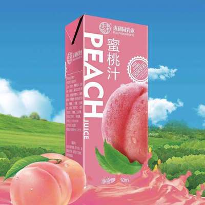 达利园蓝津新品水蜜桃250ml*24纸盒饮料低价便宜自助配餐活动赠饮