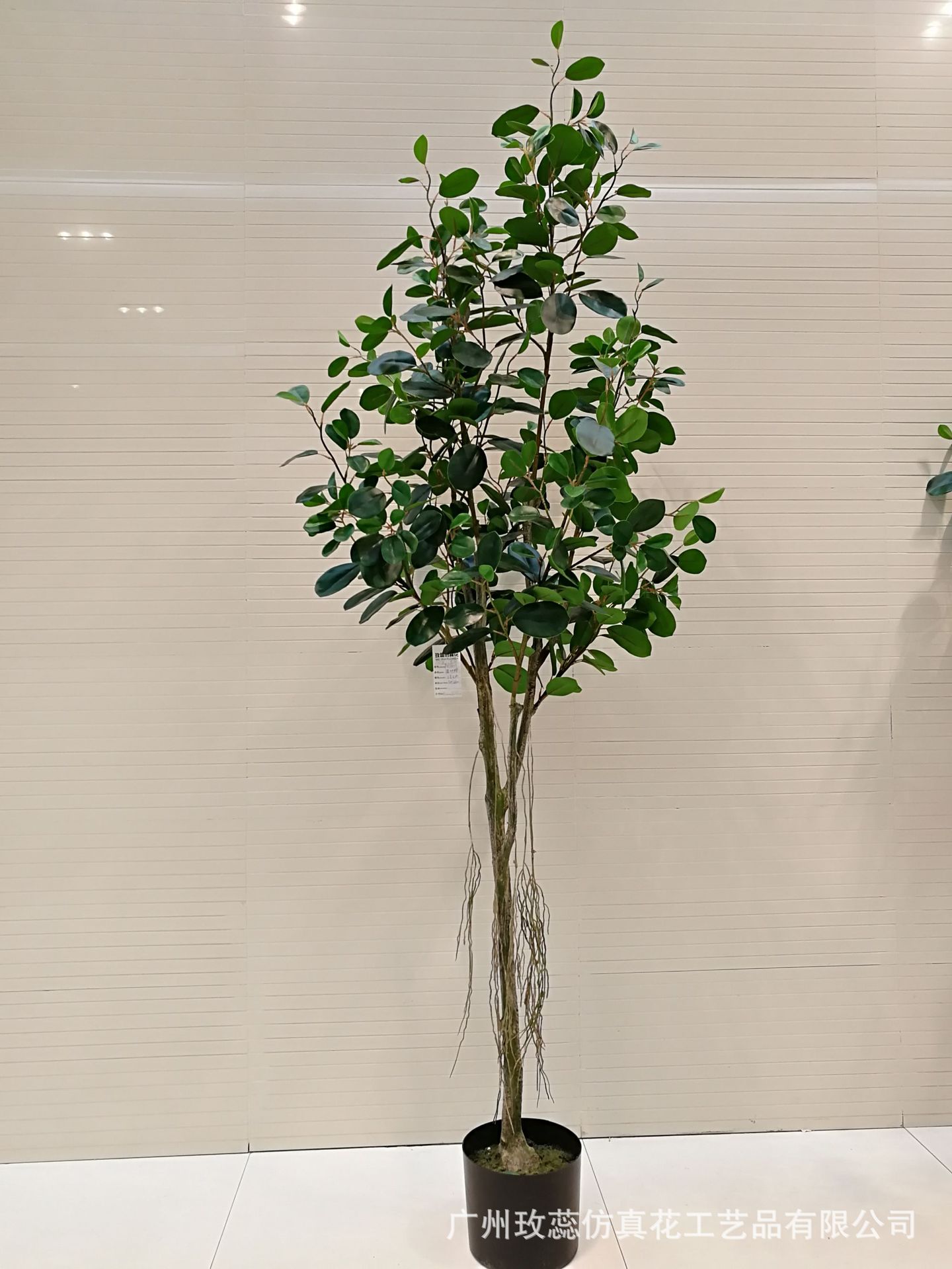 高档欧式大型落地绿植圆叶榕树高度仿真高档家居商场